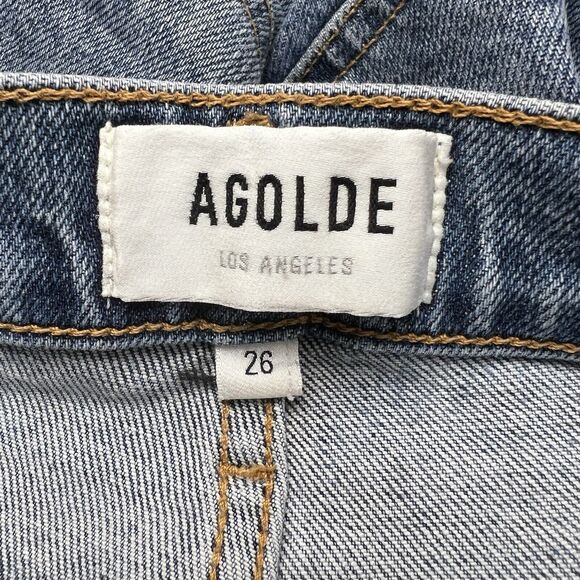 Agolde Jeans Women 26 Sophie Skinny Mid Rise Ankle Medium Denim Pants Stretch - Picture 4 of 8